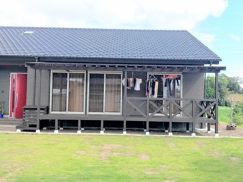 志布志市野神の竜太君家にウッドデッキが付きました！
